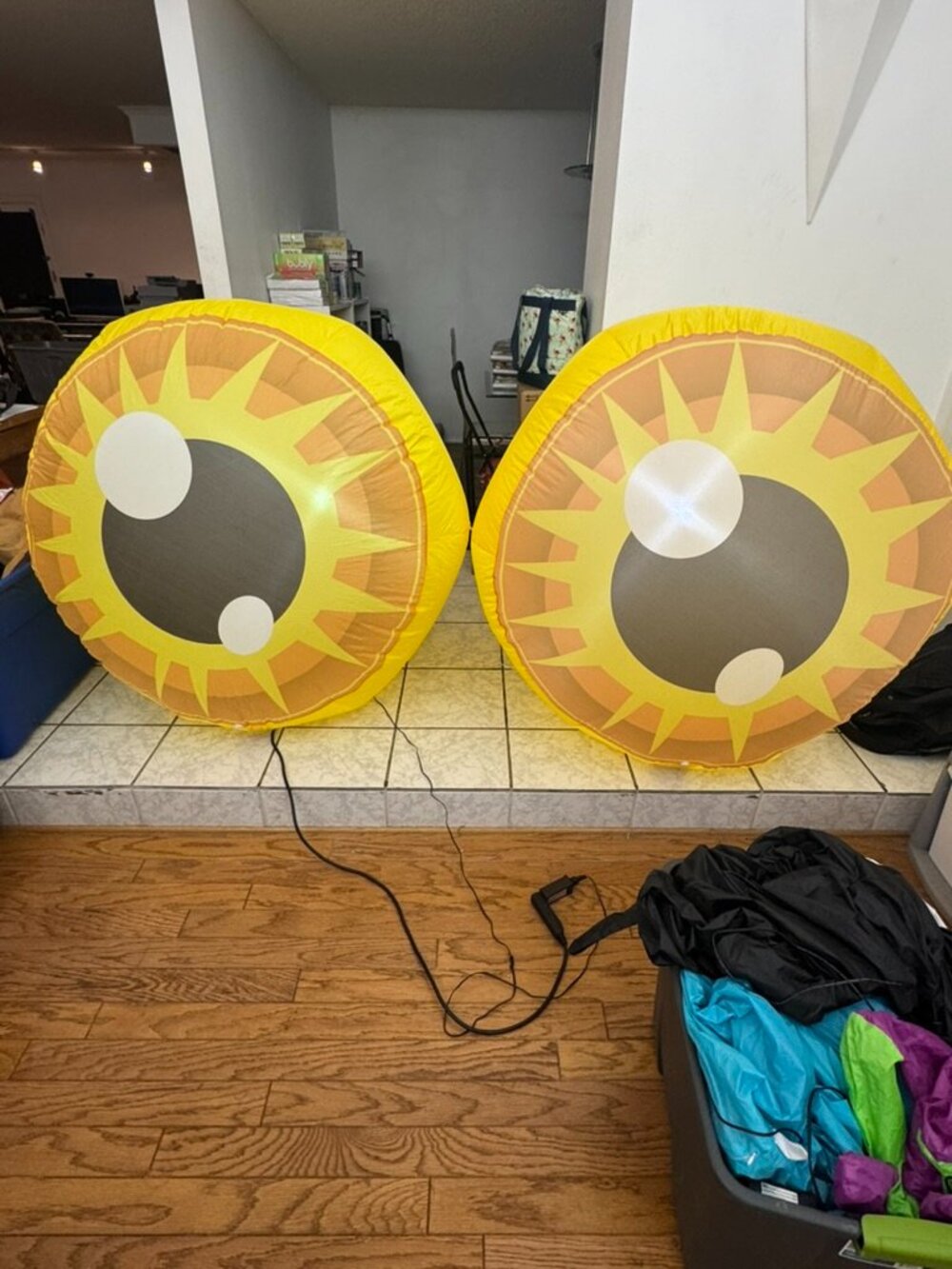 3.6ft GOOSH Halloween Inflatable Yellow Eye Balls